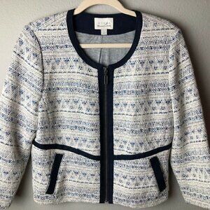 HINGE Nordstrom Wool Tweed Zip Blazer - Clueless Vibes